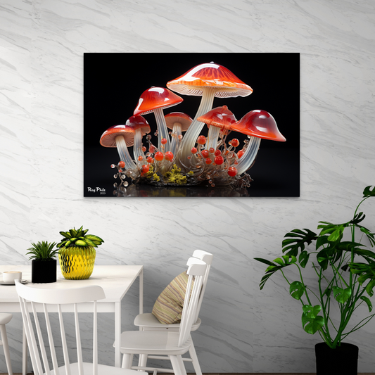 Mushroom Glass Art III