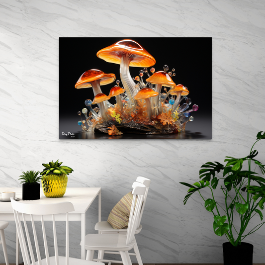 Mushroom Glass Art II