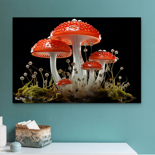 Mushroom Glass Art I