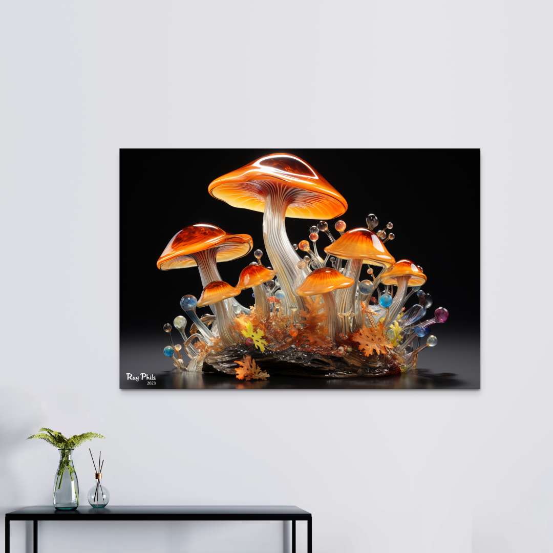 Mushroom Glass Art II
