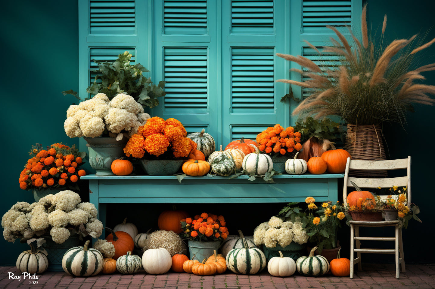 Autumn's Vibrant Contrast VI