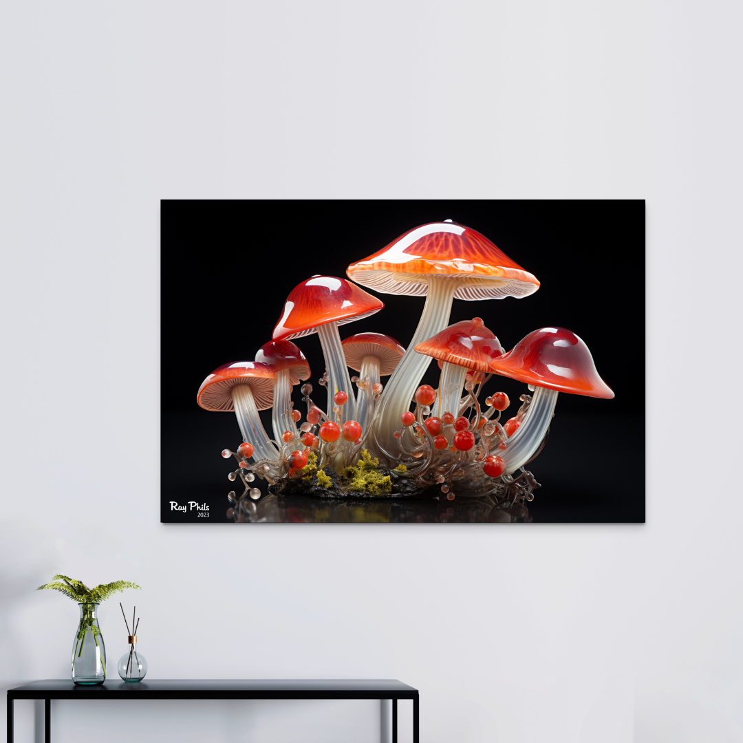 Mushroom Glass Art III