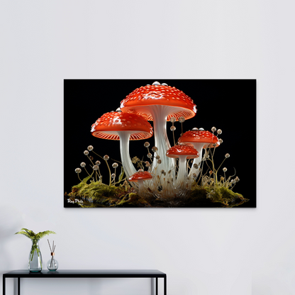 Mushroom Glass Art I