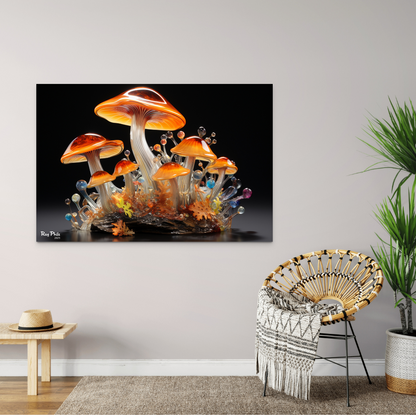 Mushroom Glass Art II