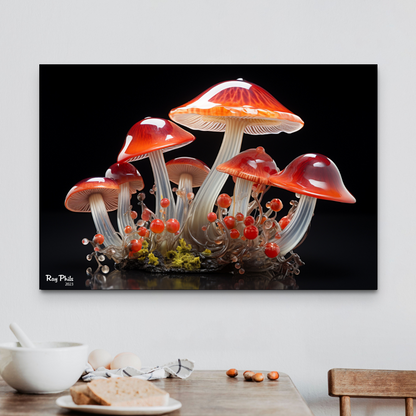 Mushroom Glass Art III