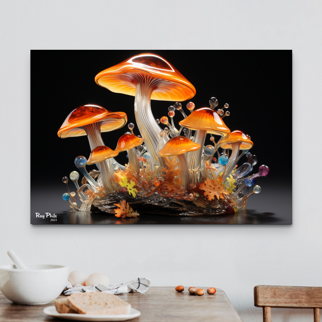 Mushroom Glass Art II