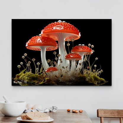 Mushroom Glass Art I