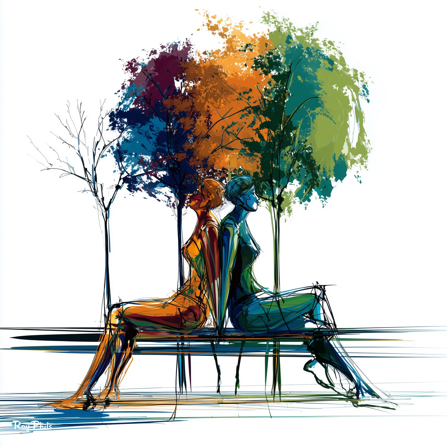 Couple at the beach IV