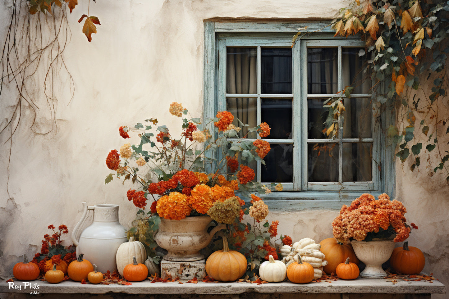 Autumn's Vibrant Contrast III