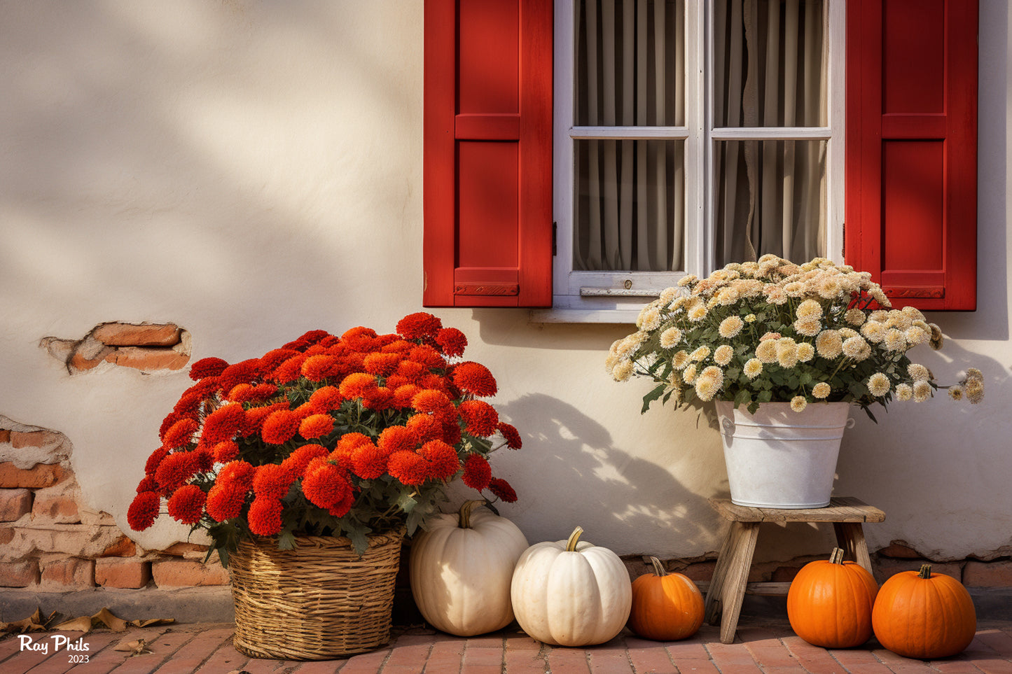 Autumn's Vibrant Contrast II