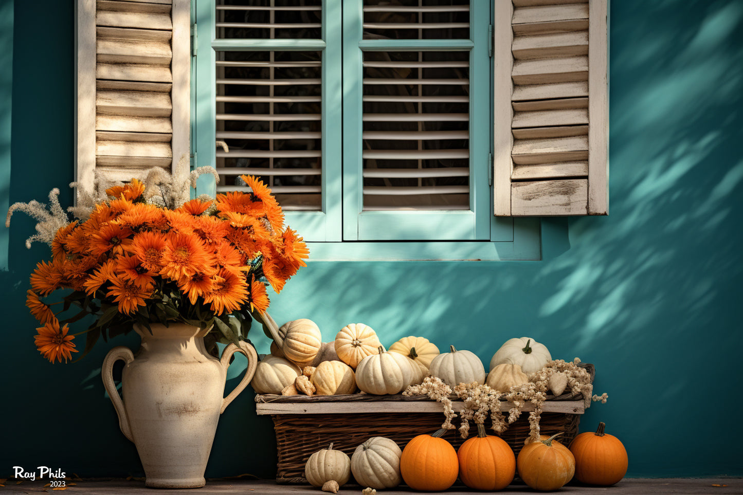 Autumn's Vibrant Contrast I
