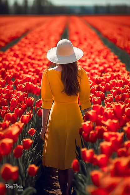 Tulips, and a model I