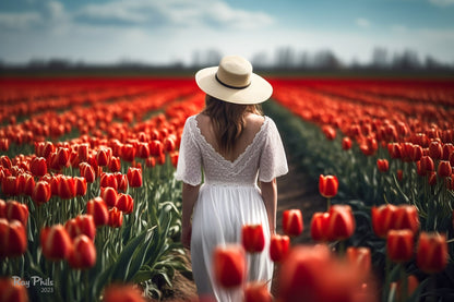 Tulips, and a model V
