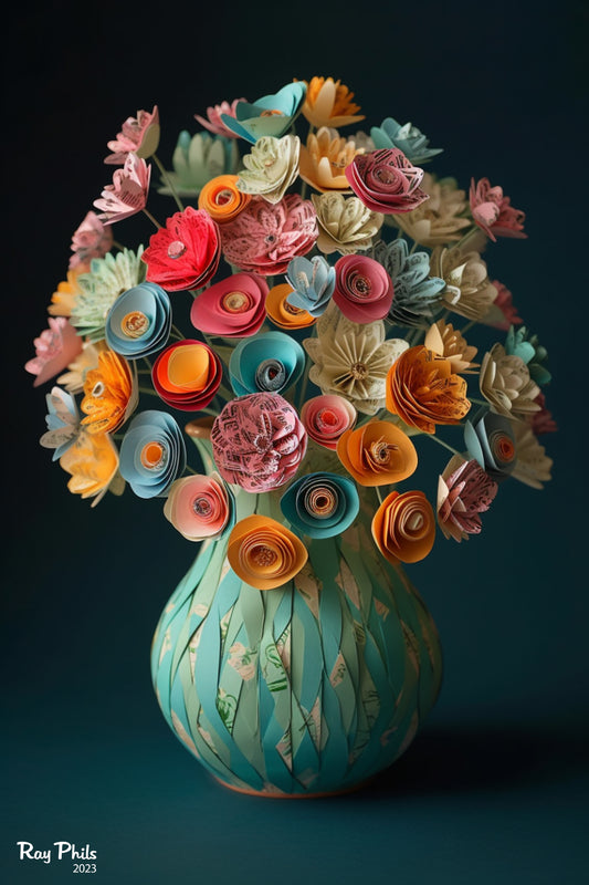 Colorful Flowers in a vase I