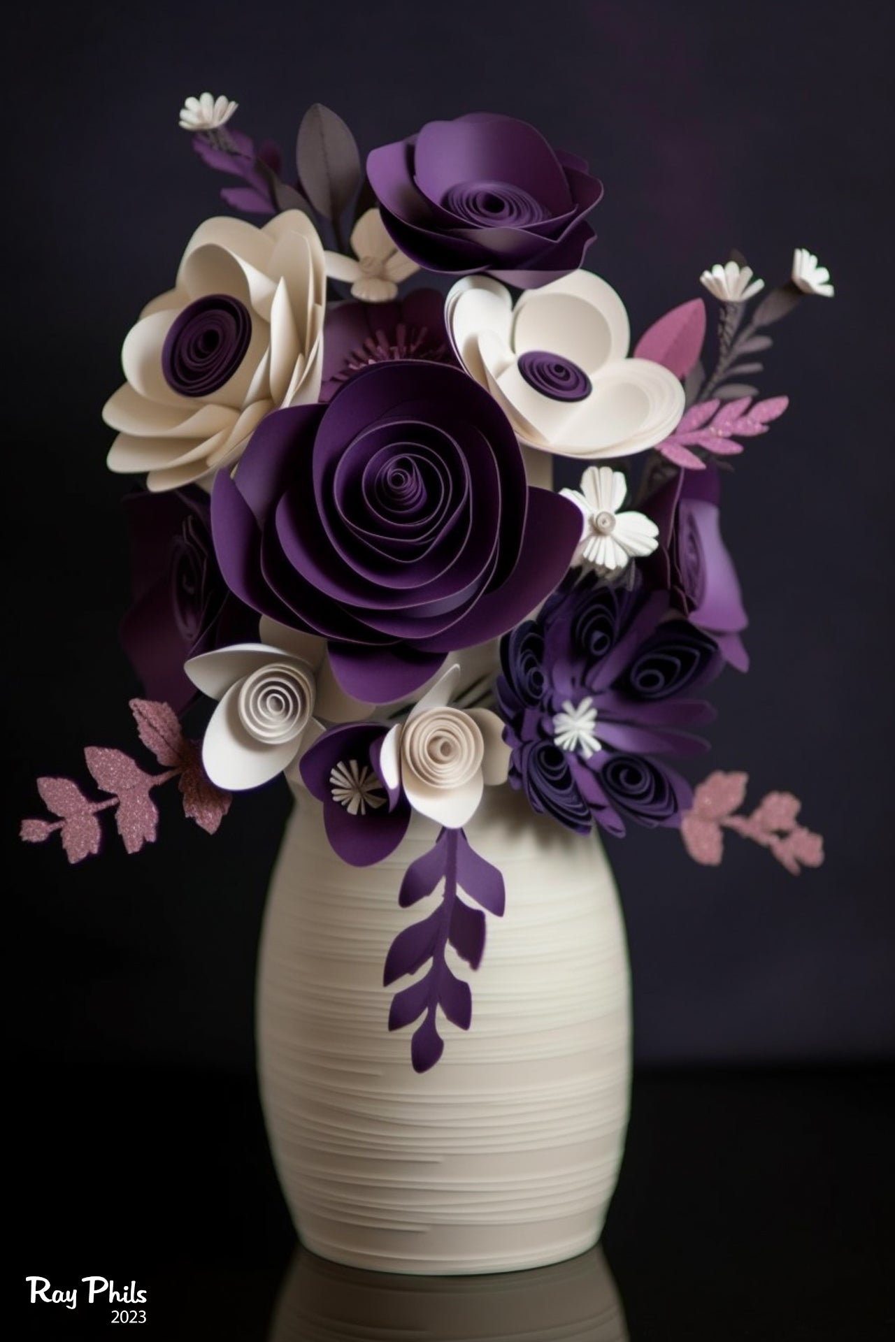 Purple Flowers in a vase V