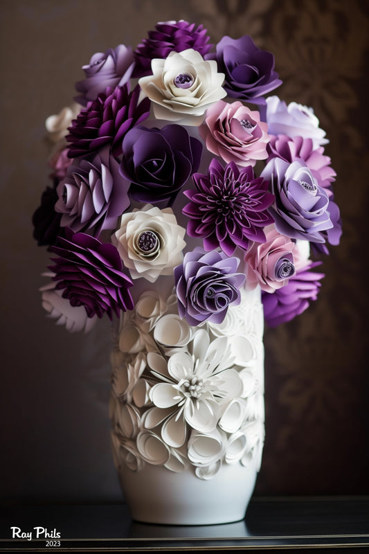 Purple Flowers in a vase VI
