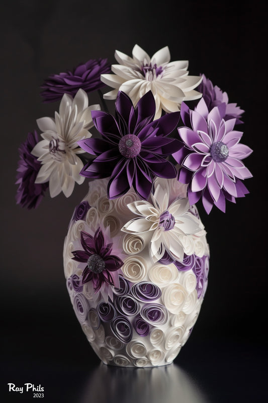 Purple Flowers in a vase VIII