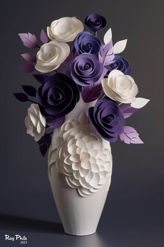 Purple Flowers in a vase III