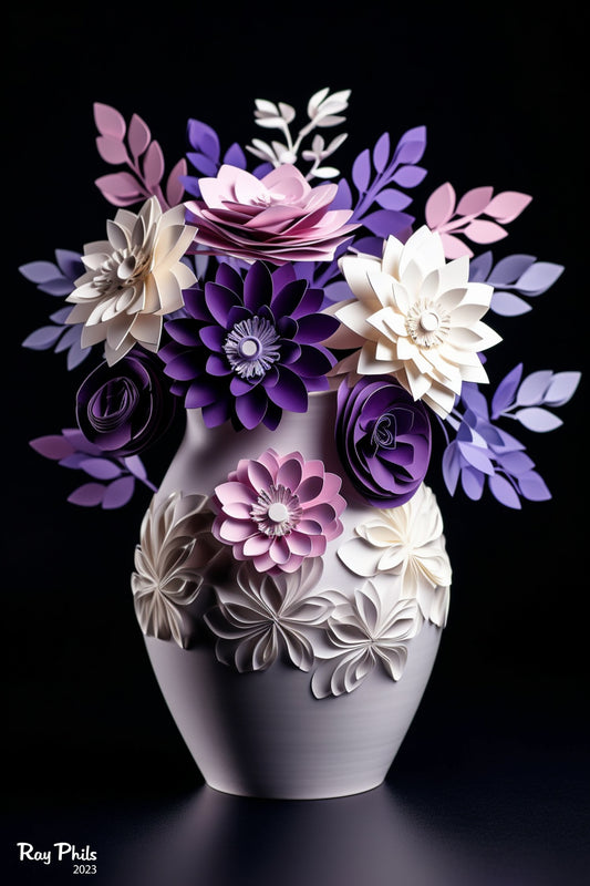 Purple Flowers in a vase IV