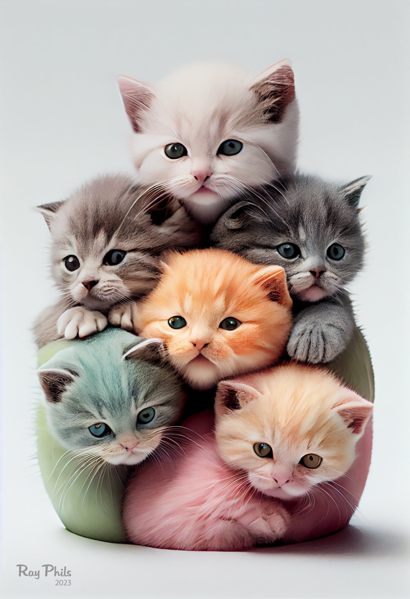 Stacked animals: Cats II
