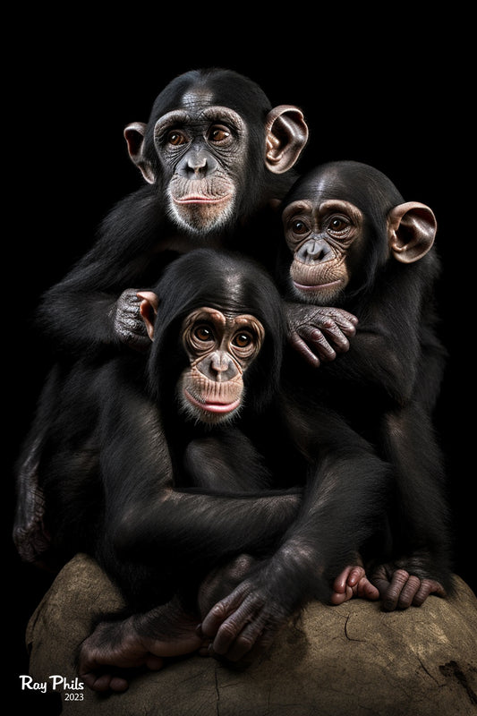 Stacked animals: Apes I